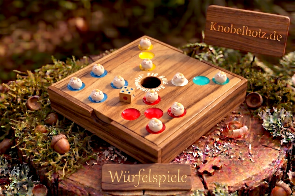 ürfelspiele und Gesellschaftsspiele aus Samanea Holz Schweinchenspiel Pig Hole das Würfelspiel für die ganze Familie